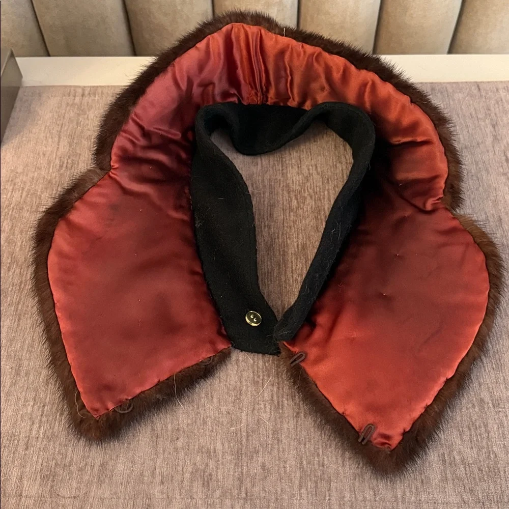Classic Brown Fur Collar Wrap - Unbranded